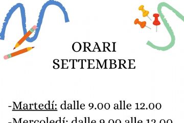 Nuovi orari Biblioteca 