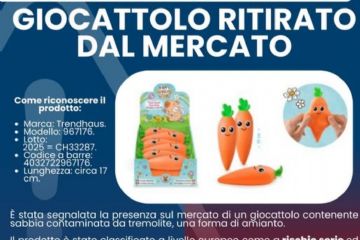 Allerta giocattolo contenente amianto